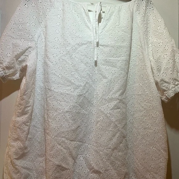 LOFT White Relaxed Boxy Blouse - Picture 5 of 6